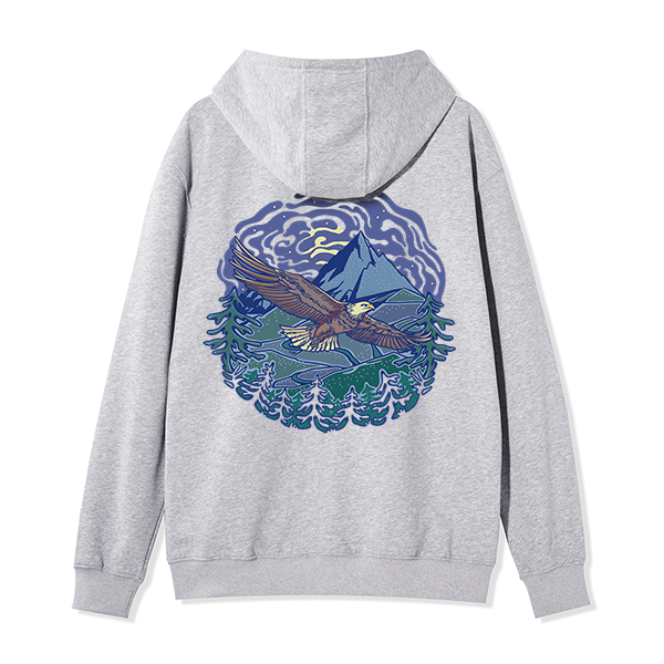 Freeleaf Yellowstone National ParkBack-printed Unisex Fleece Full-Zip Hoodie