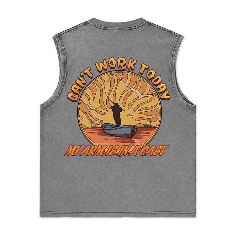 Freeleaf Can't Work Today Unisex Washed Tank Tops