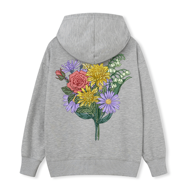 Freeleaf Symphony of Flowers Unisex Nature Inspired Hoodie