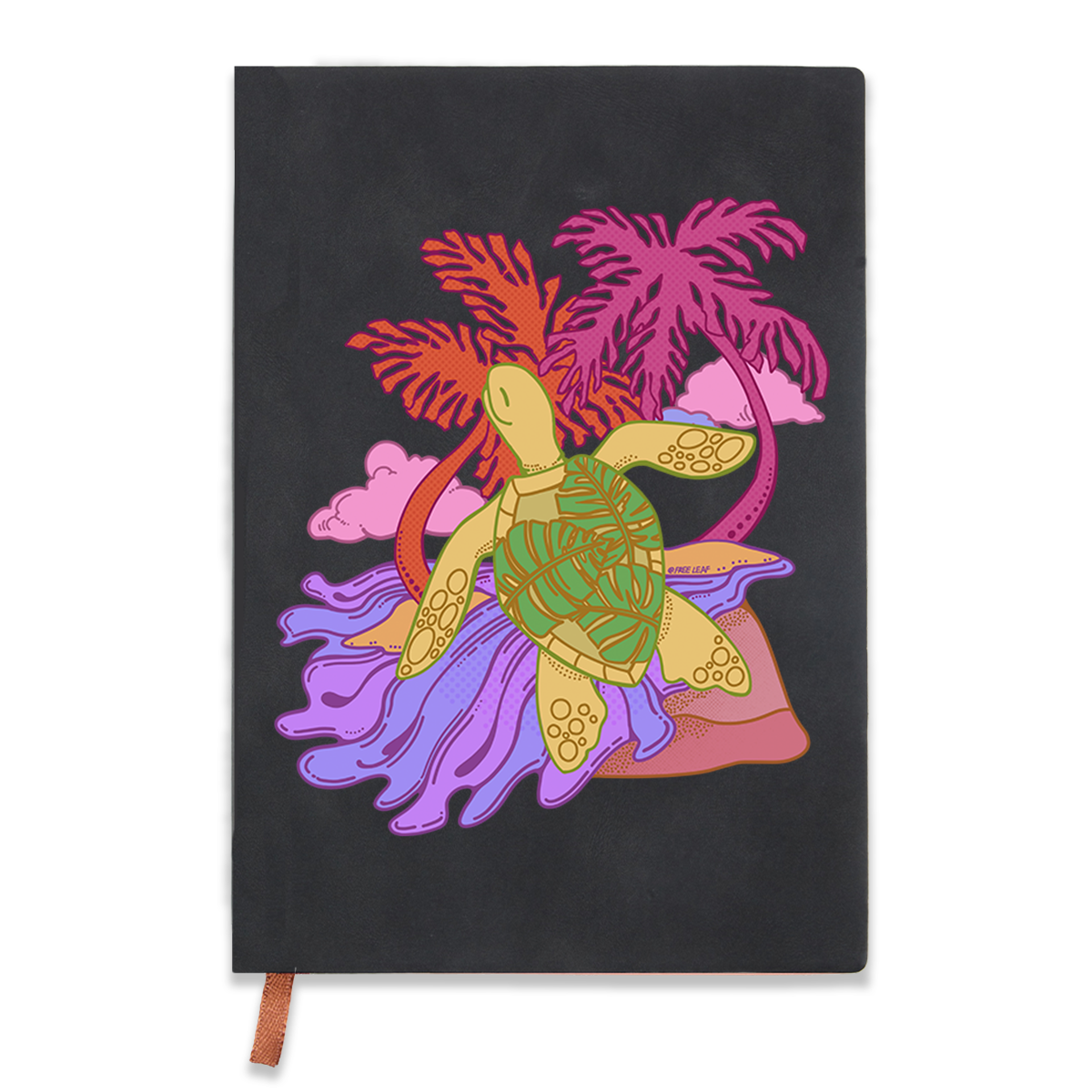 Freeleaf Hawaiian Green Sea Turtle Vintage Leather Journal Notebook