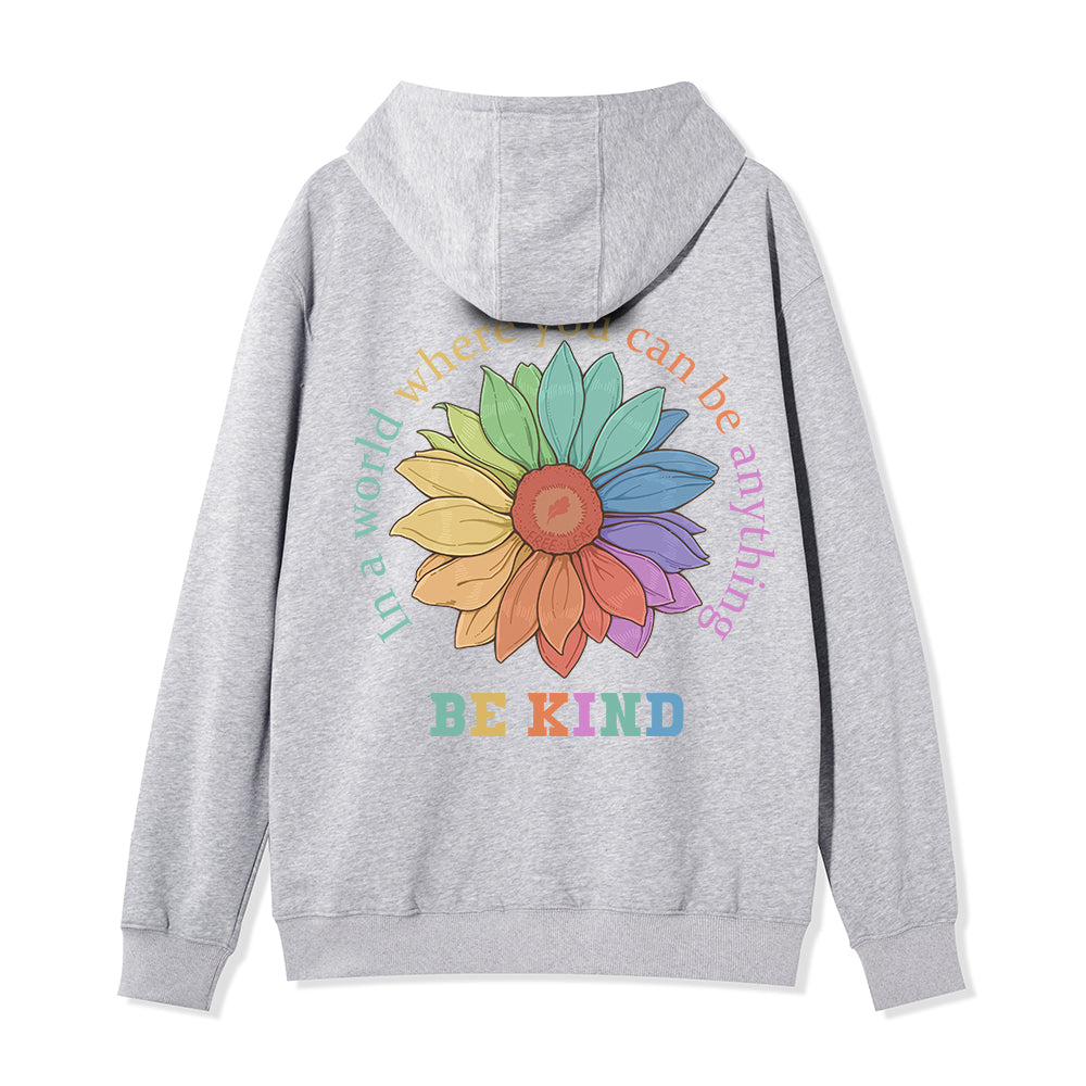 Freeleaf Be Kind Full-Zip Back-printed Hoodie