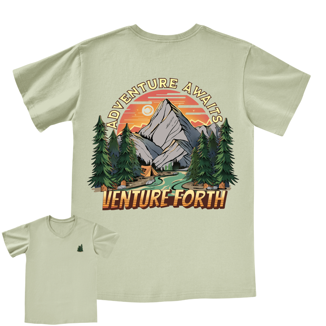 Adventure Awaits V-neck Tee