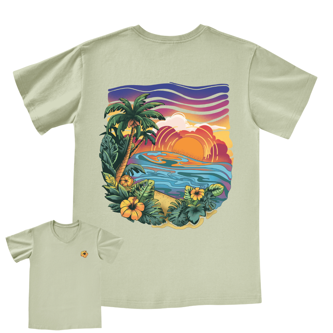 Golden Beach V-neck Tee