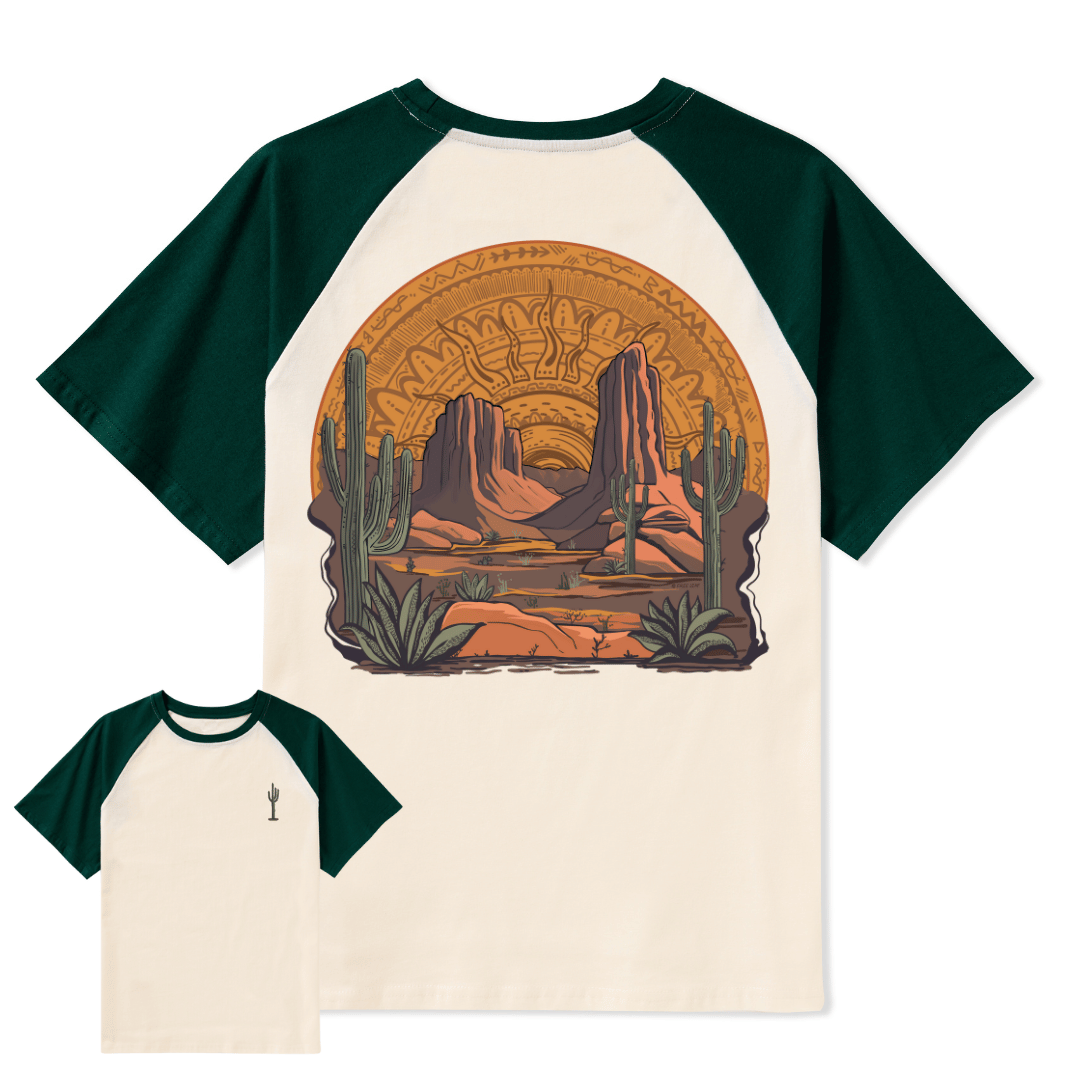 Golden Desert Raglan Short Sleeve Top