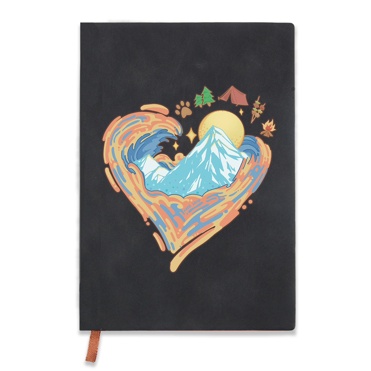 Freeleaf Heart of Wilderness Camping Vintage Leather Journal Notebook