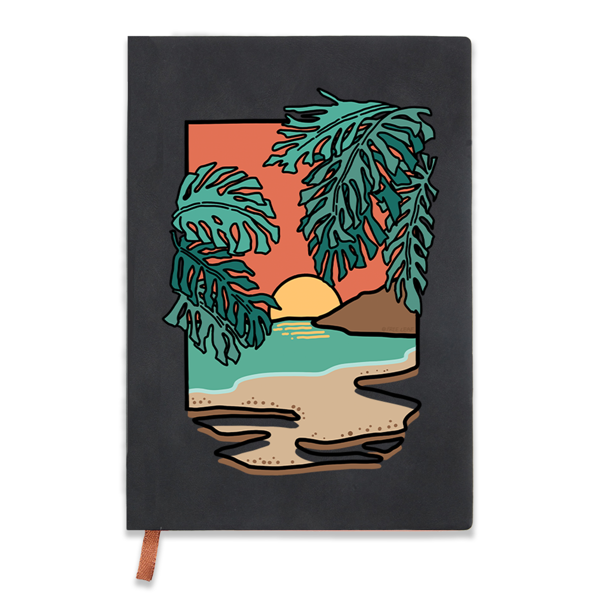 Freeleaf Hawaiian Vacation Vintage Leather Notebook