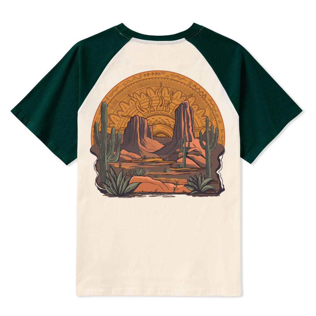 Golden Desert Raglan Short Sleeve Top