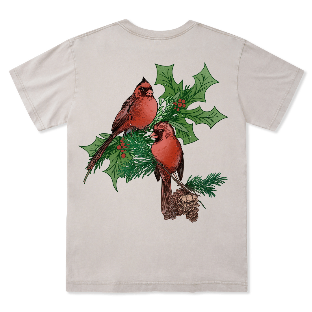 Christmas Cardinal Washed Tee