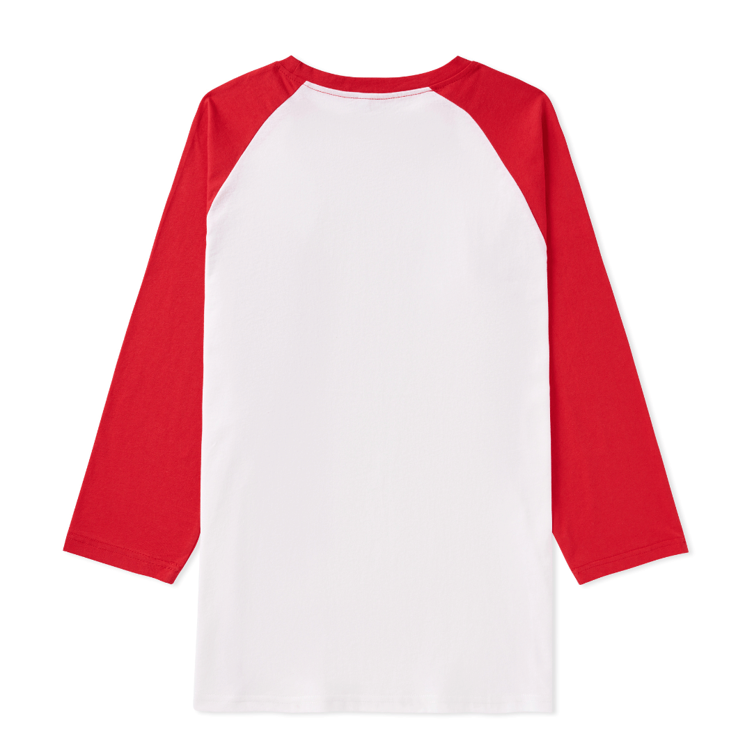 Santa Claus Surfing Front-printed Raglan Long Sleeve Top
