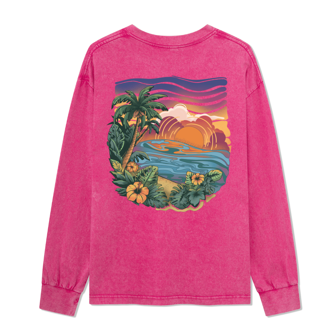 Golden Beach Washed Long Sleeve Top