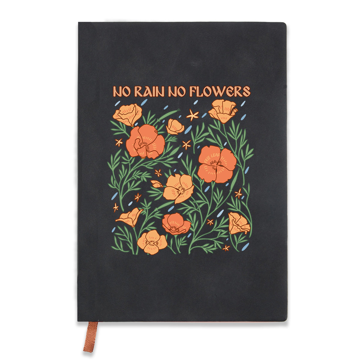 Freeleaf No Rain No Flowers Vintage Leather Journal Notebook