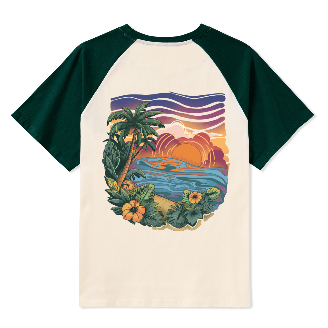 Golden Beach Raglan Short Sleeve Top
