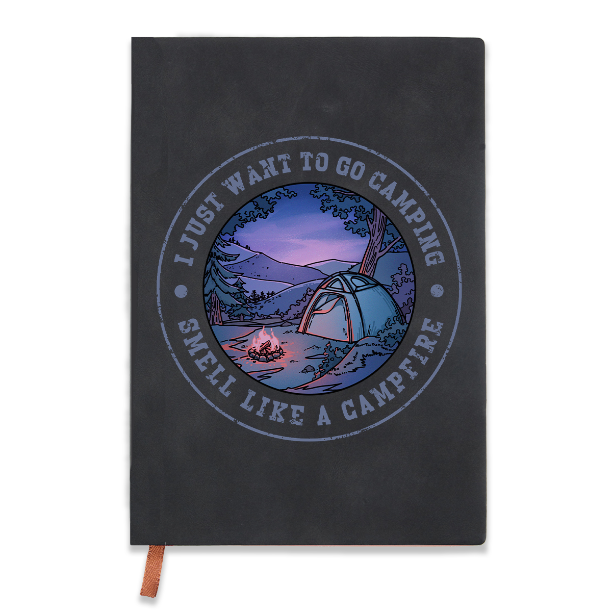 Freeleaf Just Want To Go Camping Vintage Leather Journal Notebook