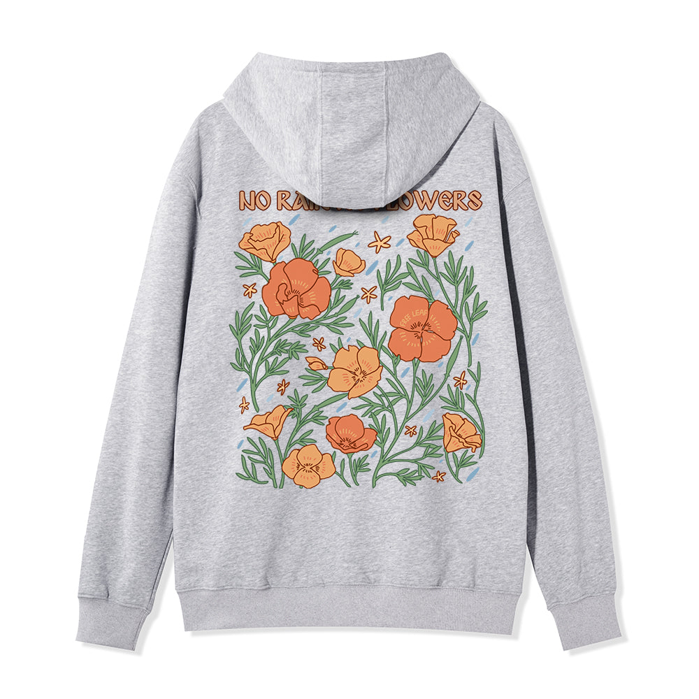 Freeleaf No Rain No Flowers Full-Zip Back-printed Hoodie
