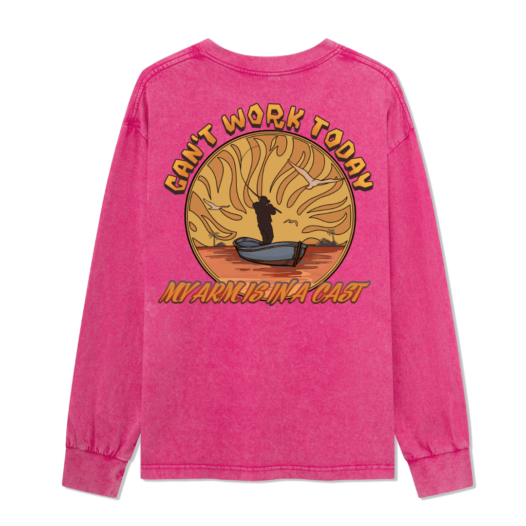 Can't Work Today Washed Long Sleeve Top