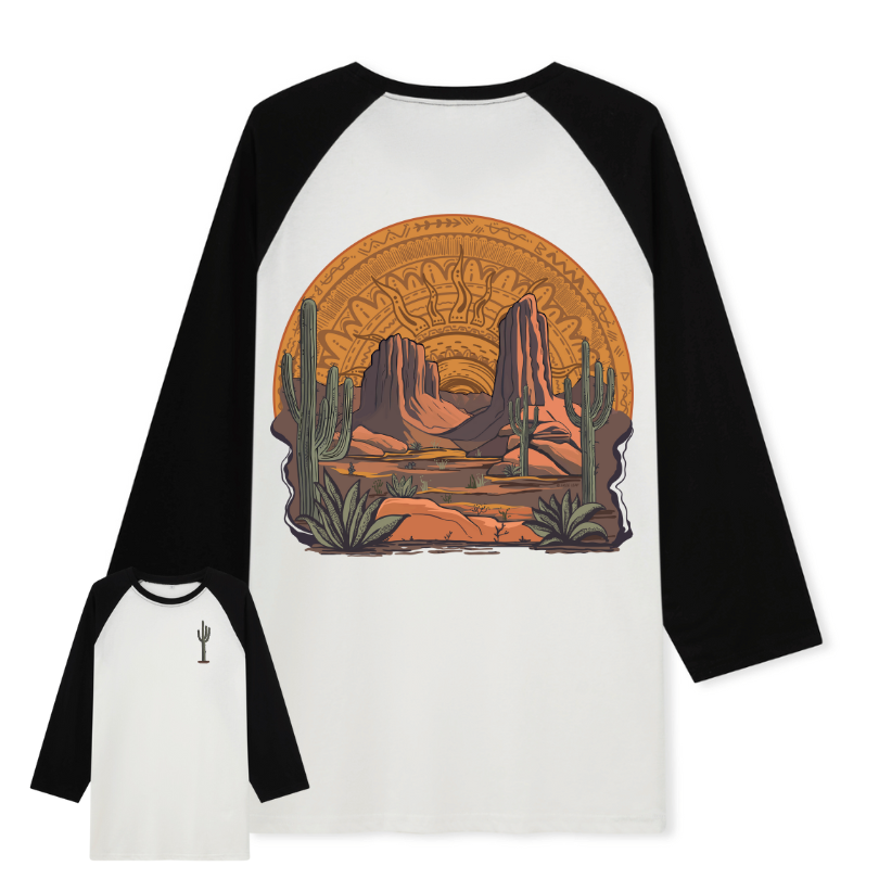 Golden Desert Raglan Long Sleeve Top