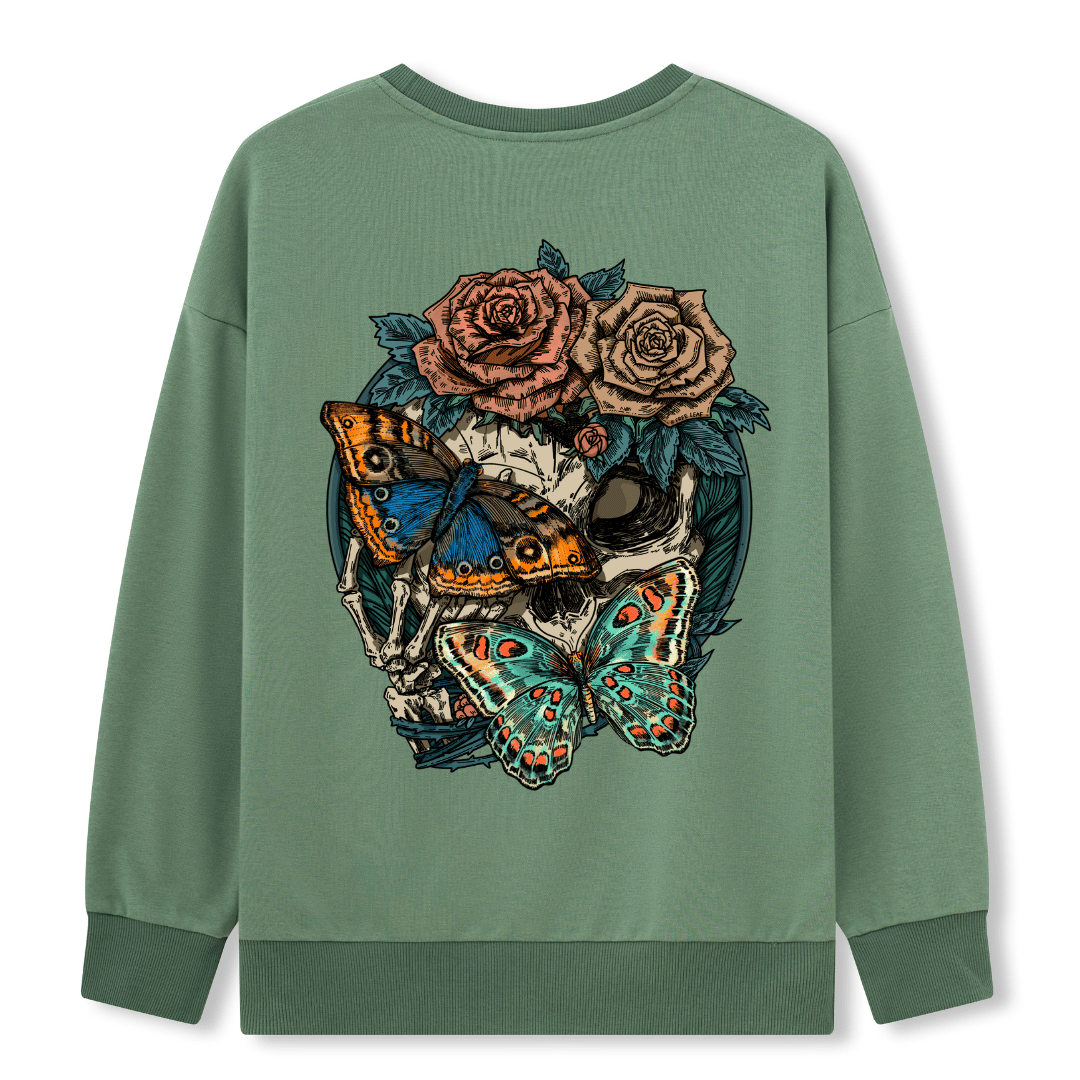 Floral Skull Sweatshirt