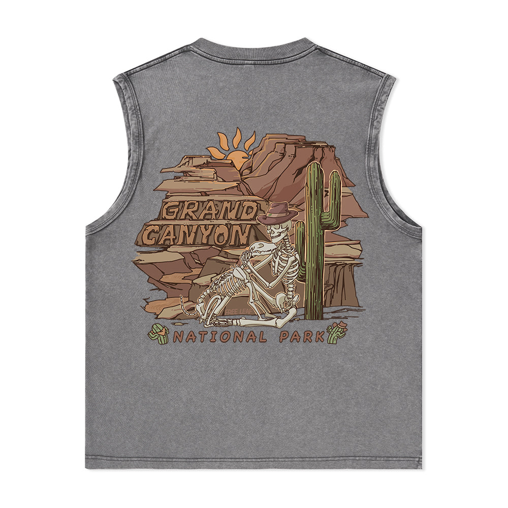 Freeleaf Grand Canyon National Park Unisex Washed Tank Top