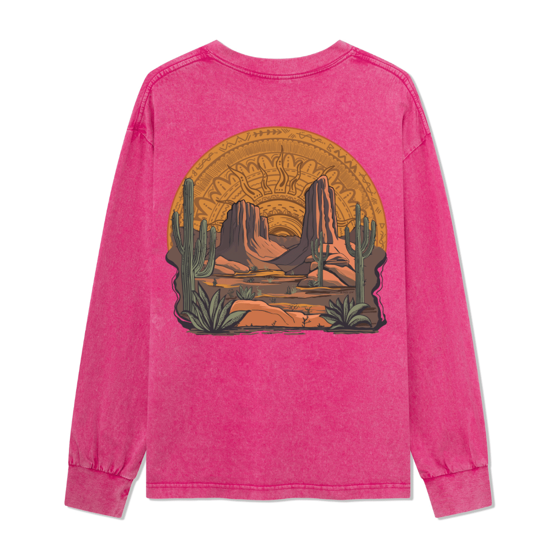 Golden Desert Washed Long Sleeve Top