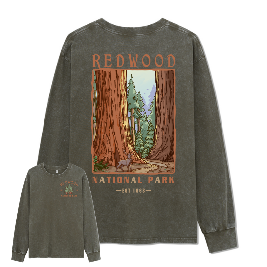 Elk Walk Washed Long Sleeve Top