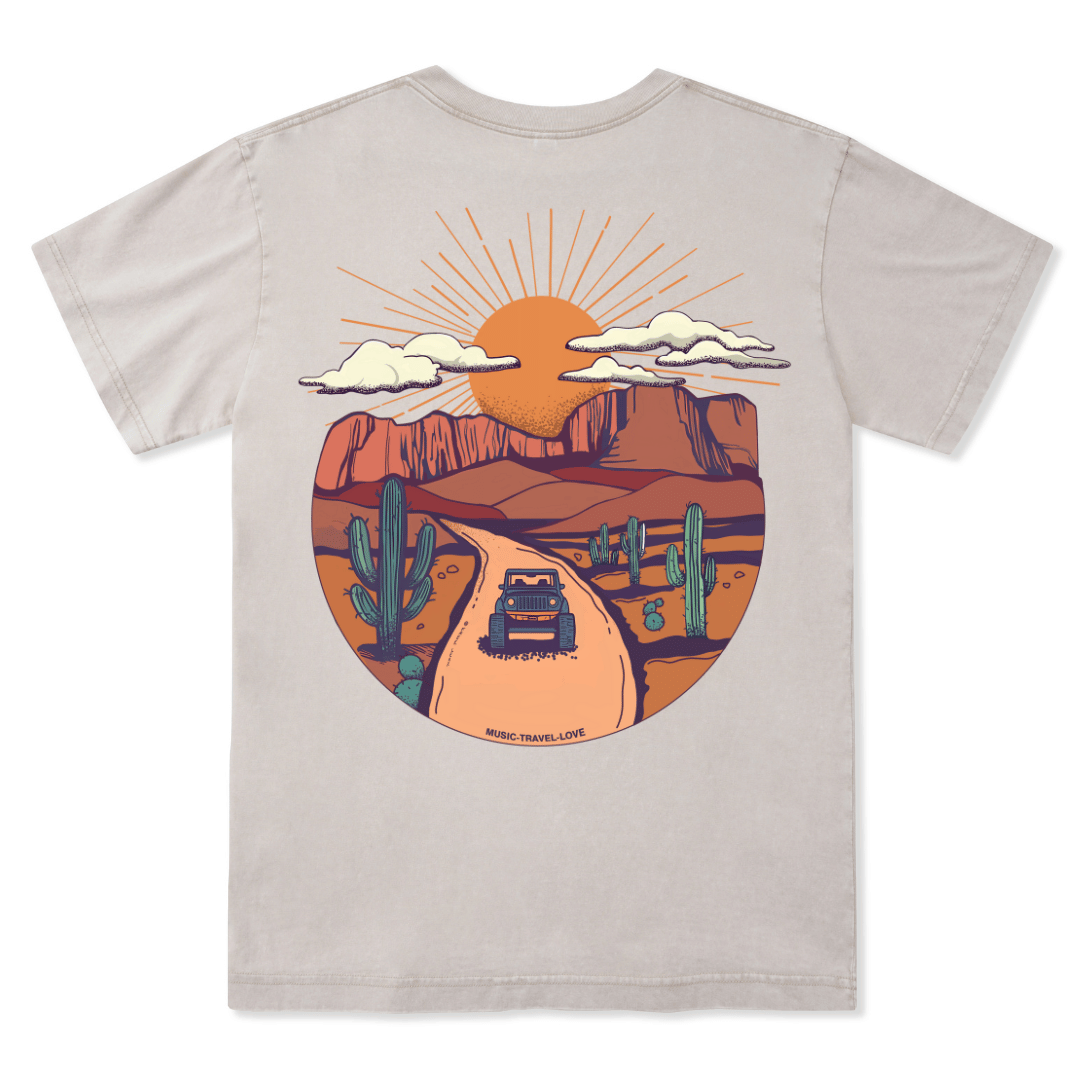 Go Hiking With Music Washed Tee