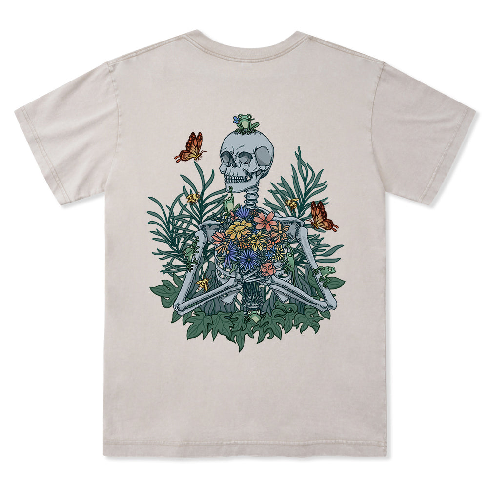 Freeleaf Rebirth in Bloom Unisex Nature Inspired Washed Tee