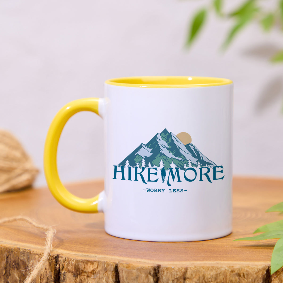 Freeleaf Hike More Worry Less Colorful Ceramic Mug