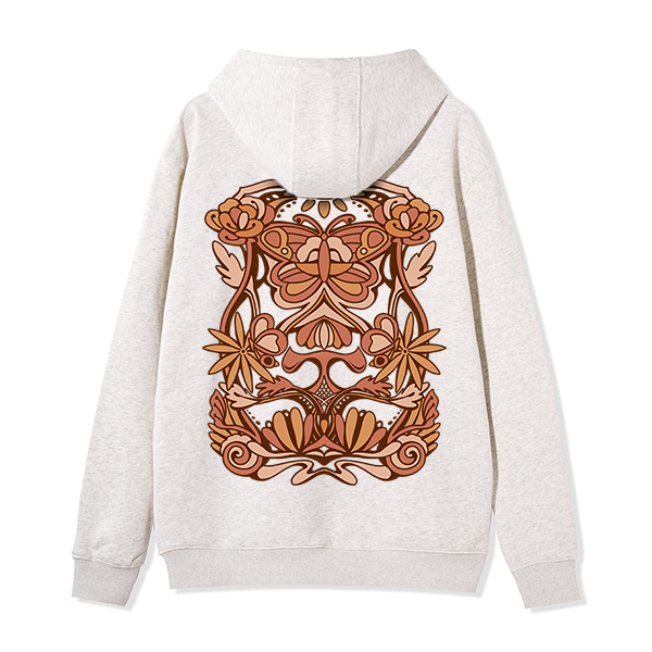 freeleaf-spring-butterfly-back-printed-unisex-nature-inspired-fleece-full-zip-hoodie