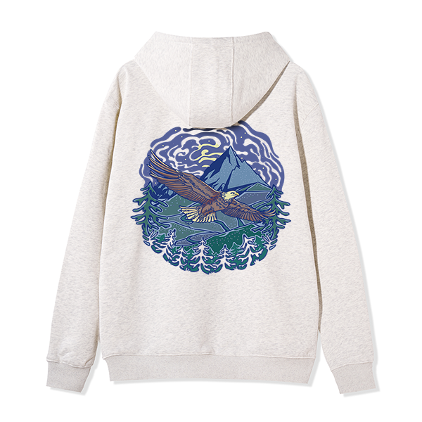 Freeleaf Yellowstone National ParkBack-printed Unisex Fleece Full-Zip Hoodie