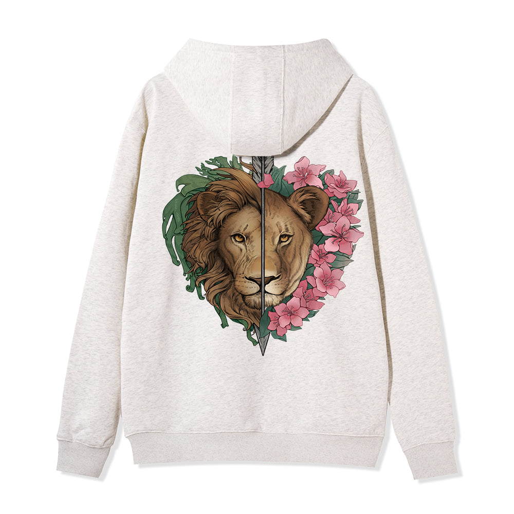 Freeleaf Wild at Heart Full-Zip Back-printed Hoodie
