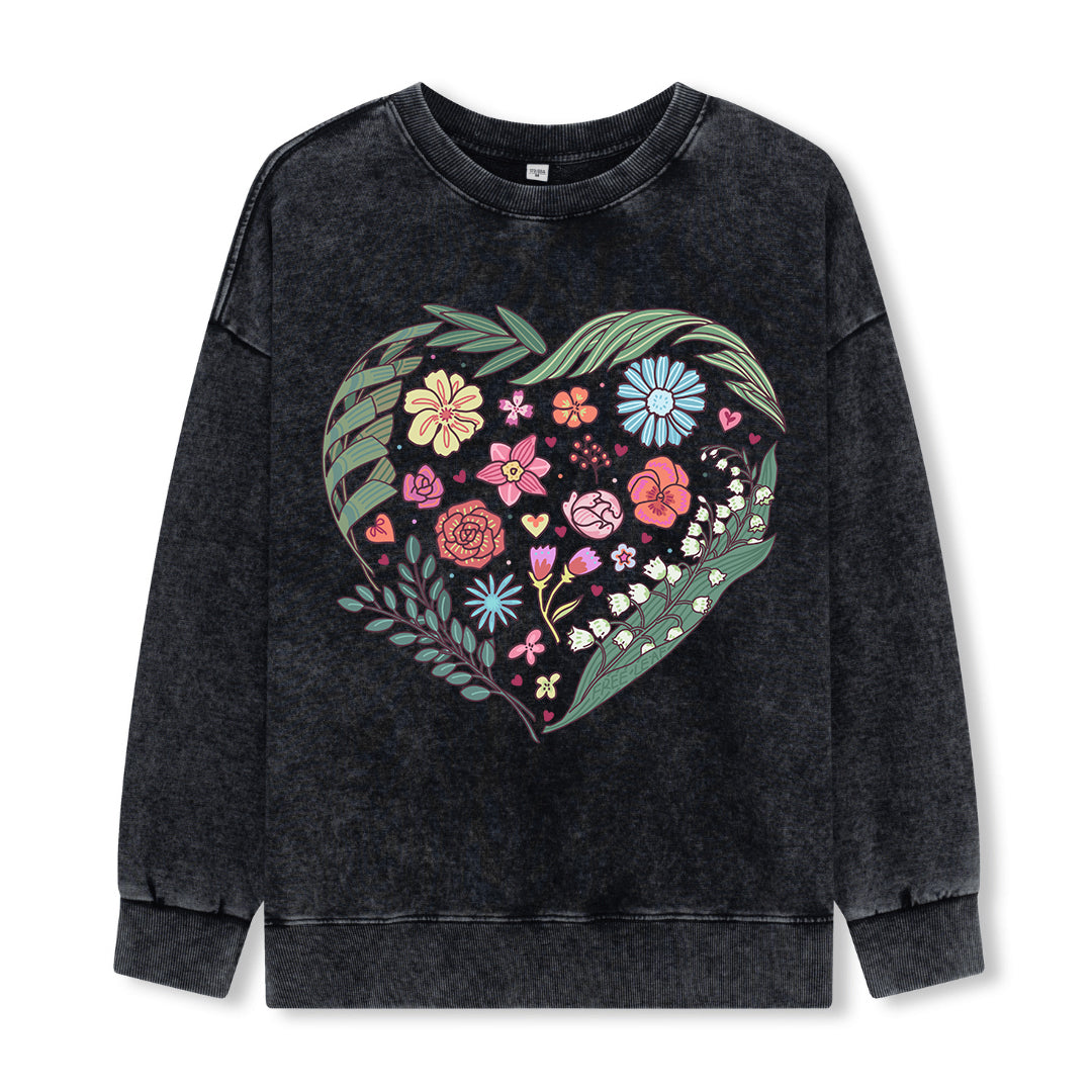 Freeleaf Love's Symphony Nature Inspired Unisex Washed Sweatshirt