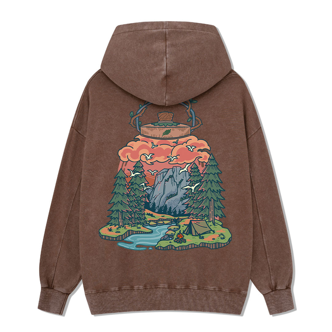 Go And Discover Washed Hoodie
