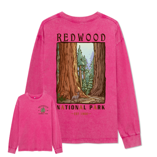 Elk Walk Washed Long Sleeve Top