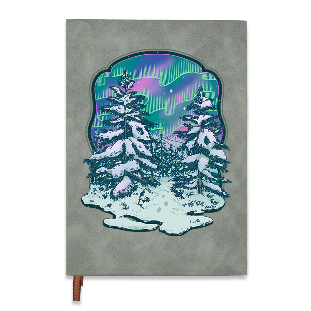 freeleaf-winter-aurora-vintage-leather-notebook