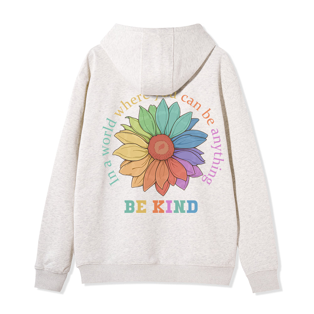 Freeleaf Be Kind Full-Zip Back-printed Hoodie