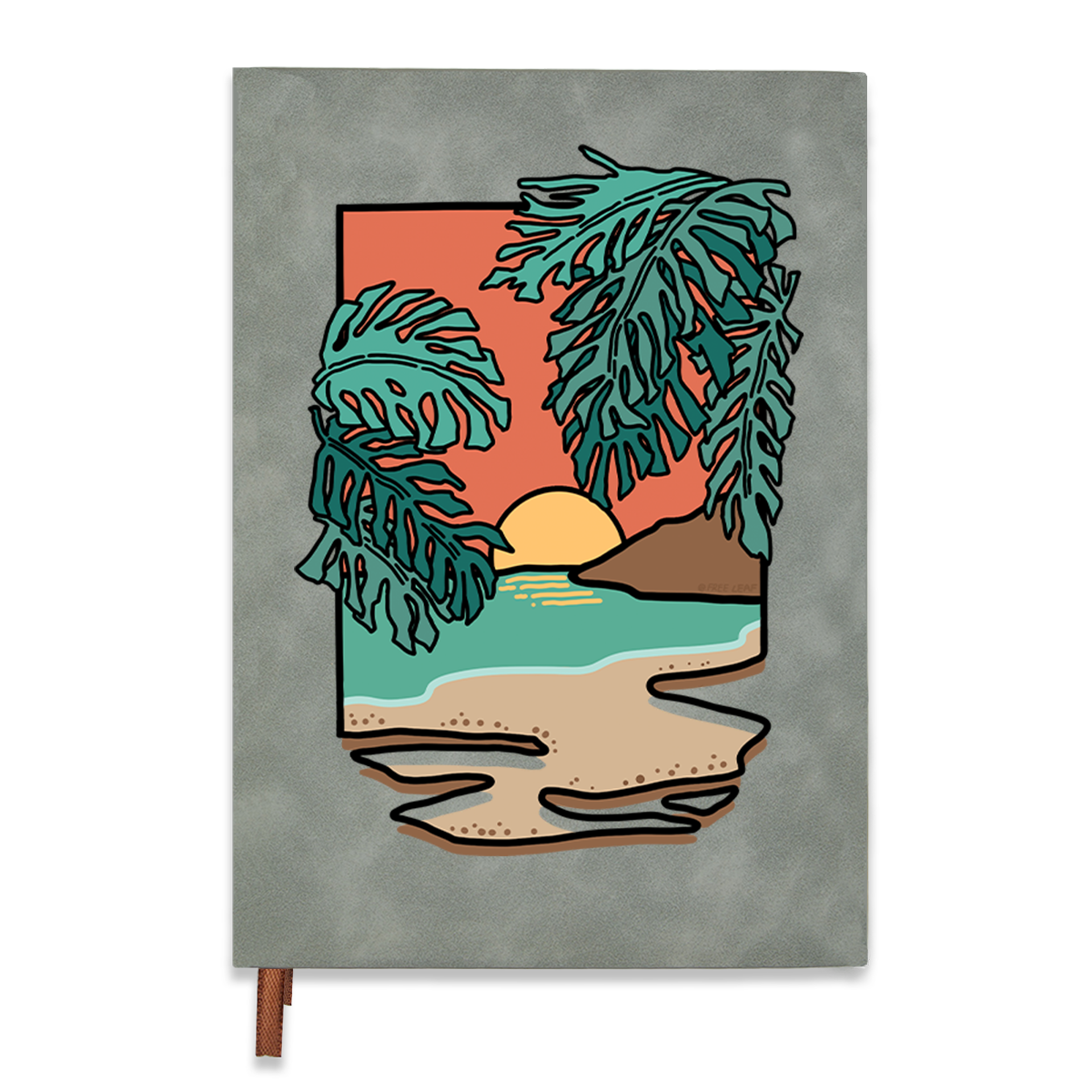 Freeleaf Hawaiian Vacation Vintage Leather Notebook