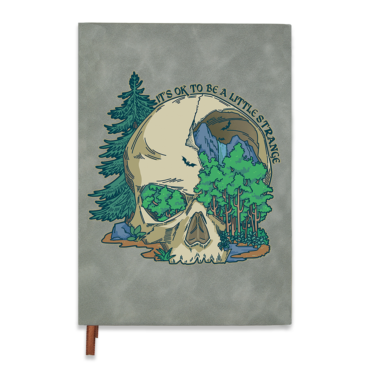 Freeleaf Skull Mountain Vintage Leather Journal Notebook