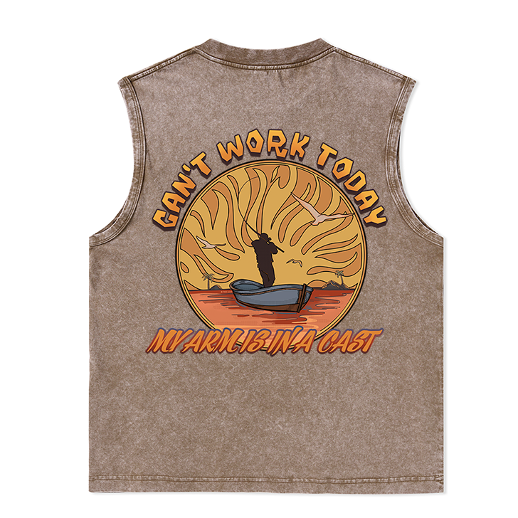 Freeleaf Can't Work Today Unisex Washed Tank Tops