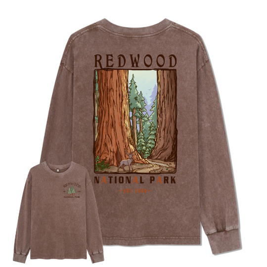 Elk Walk Washed Long Sleeve Top