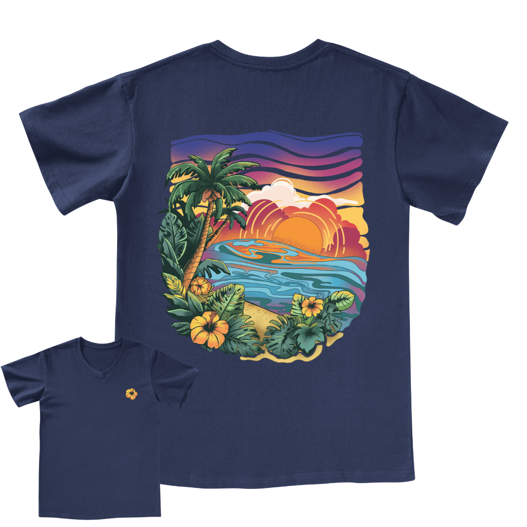 Golden Beach V-neck Tee