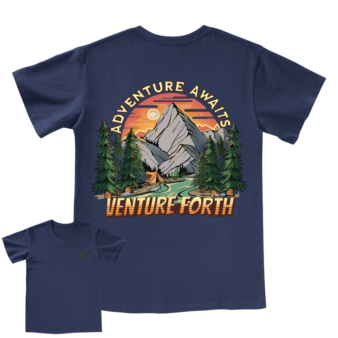 Adventure Awaits V-neck Tee