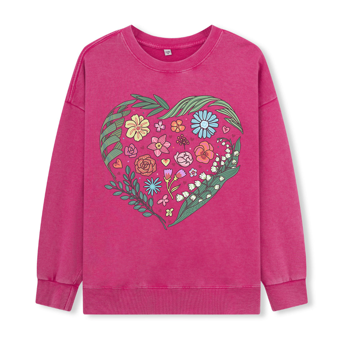 Freeleaf Love's Symphony Nature Inspired Unisex Washed Sweatshirt