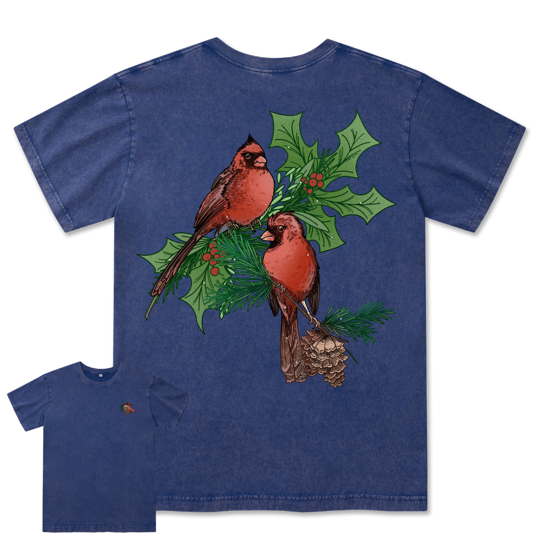 Christmas Cardinal Washed Tee