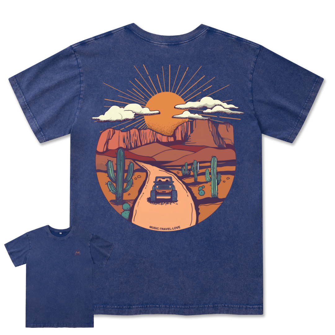 Go Hiking With Music Washed Tee