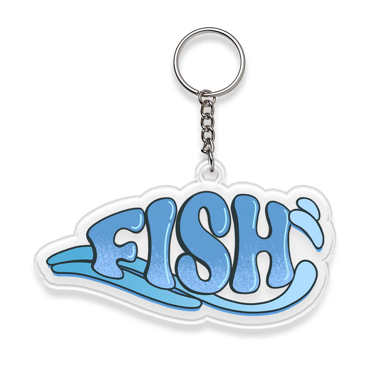 Freeleaf Born To Fish Double-Sided Acrylic Keychain