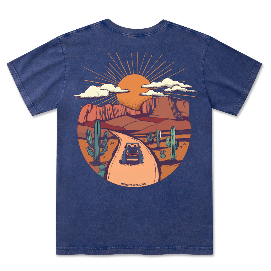 Go Hiking With Music Washed Tee