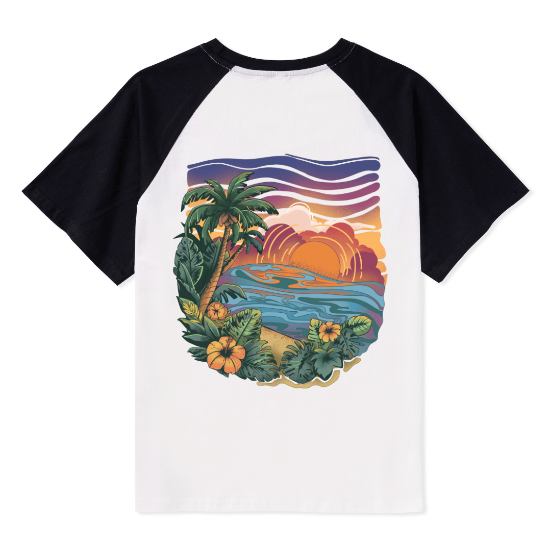 Golden Beach Raglan Short Sleeve Top
