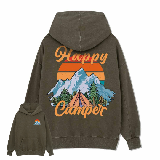 Happy Camper Washed Hoodie
