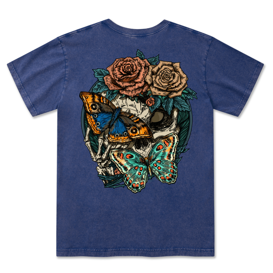 Floral Skull Washed Tee