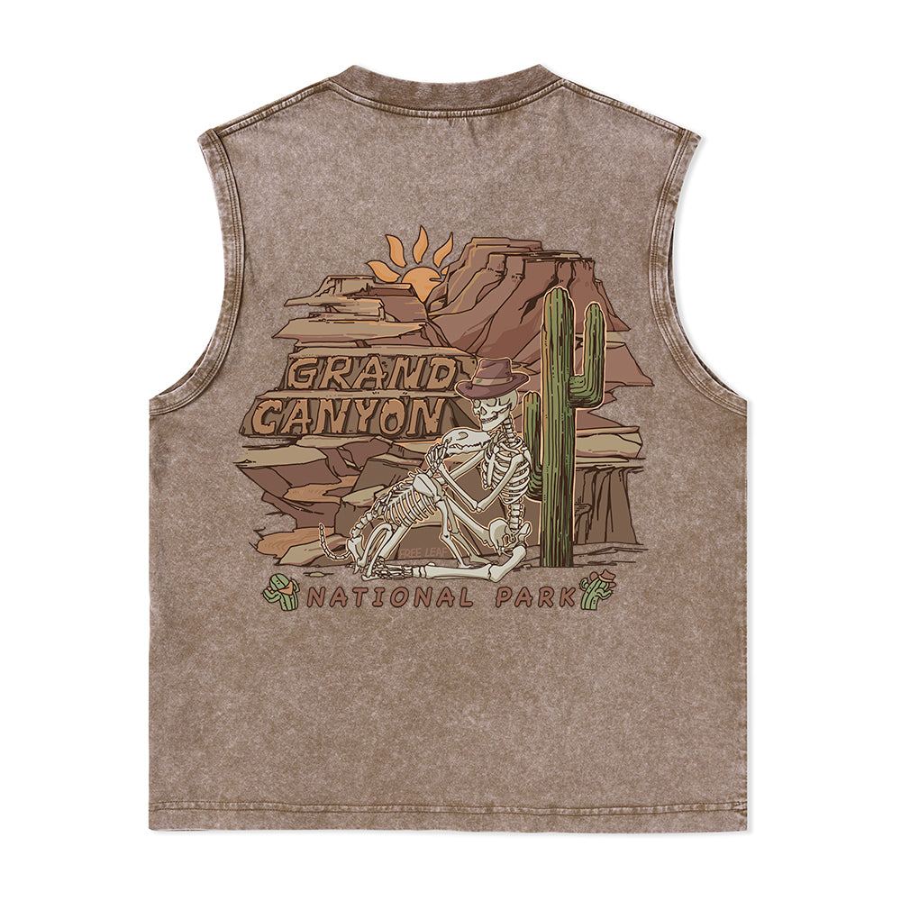 Freeleaf Grand Canyon National Park Unisex Washed Tank Top
